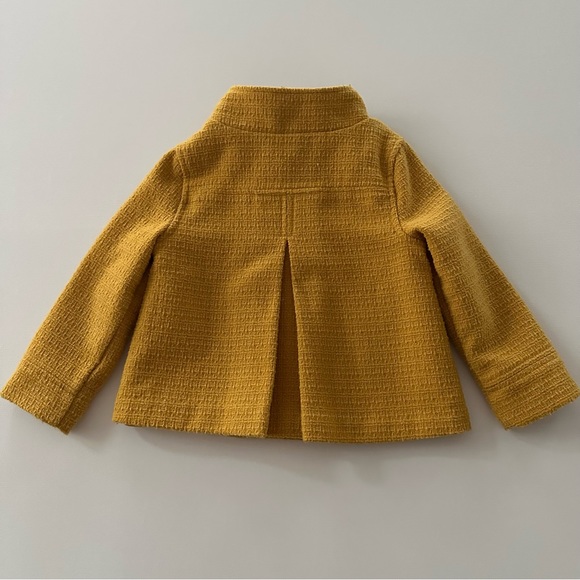 Gymboree Girls 4 Yellow Tweed Pea Coat - Picture 8 of 8